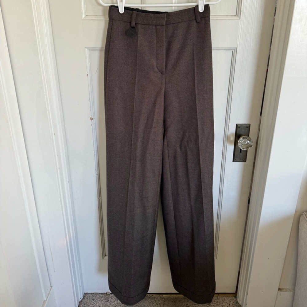 Louis Vuitton women’s taupe brown wool trousers size 36 (US 26 inch waist)